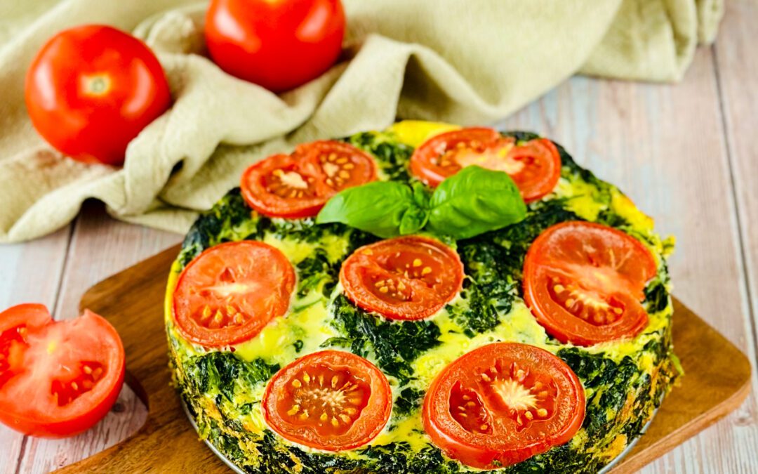 Low Carb Quiche mit Spinat und Ziegenkäse