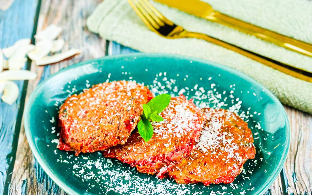 Rote Beete Kokos Pancakes