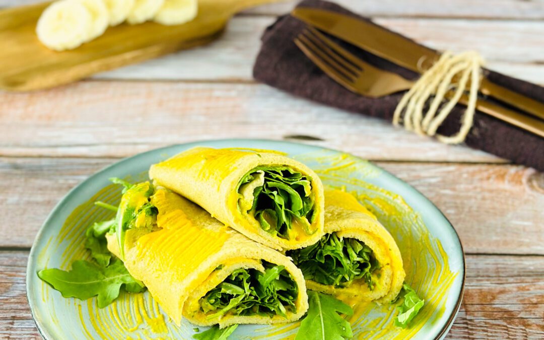 Bananen Wrap mit Tofu Rucola Füllung