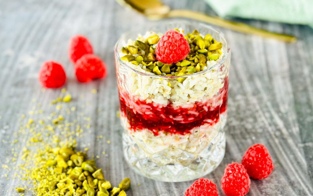 Himbeer Pistazien Milchreis Trifle