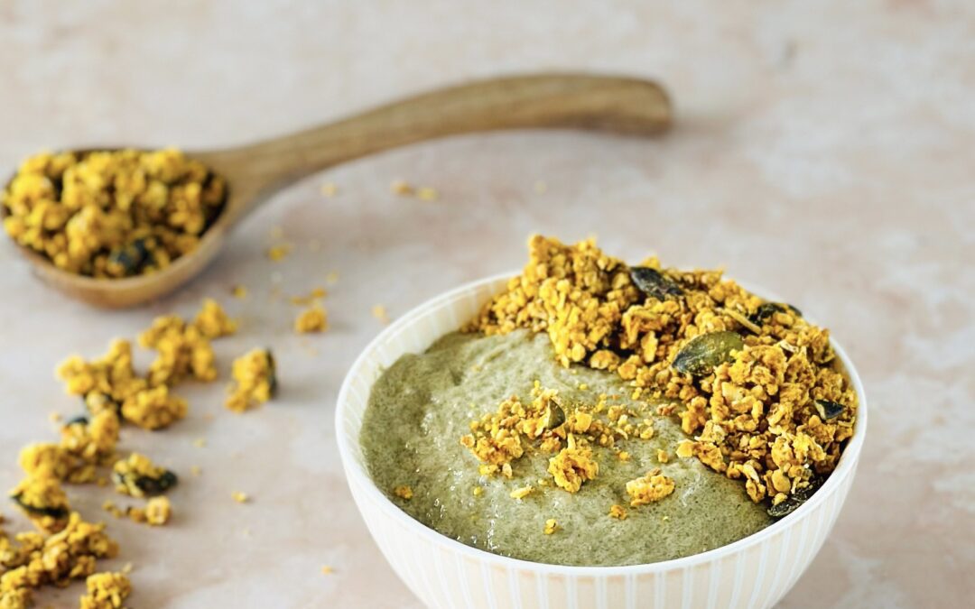 Kürbiskern Protein Kaltschalte mit Kürbis Granola