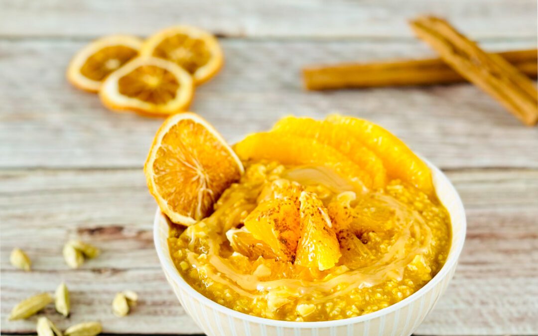 Orangen Zimt Kardamom Porridge