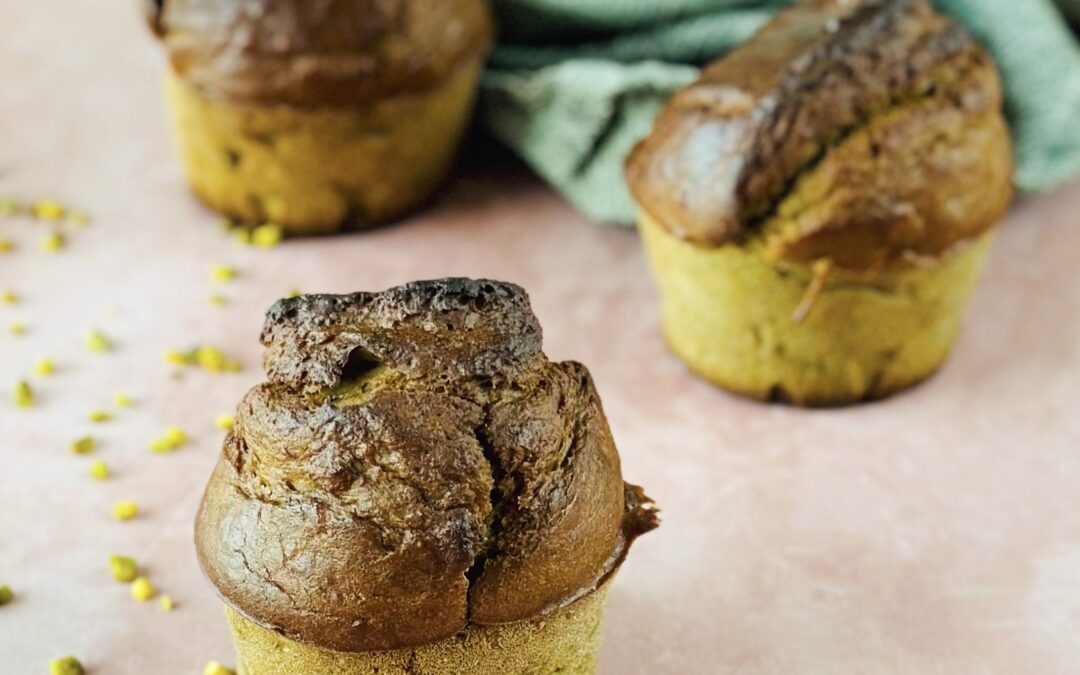 Dinkel Bananen Muffins mit Pistazienmus