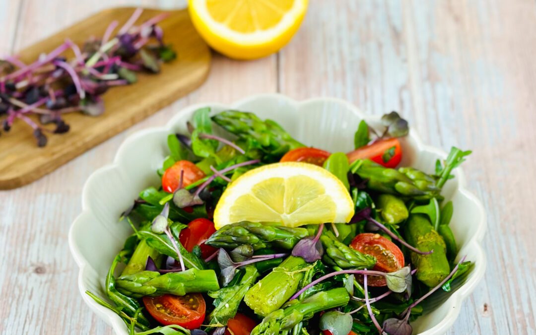 Gebratener Vanille Spargel Salat