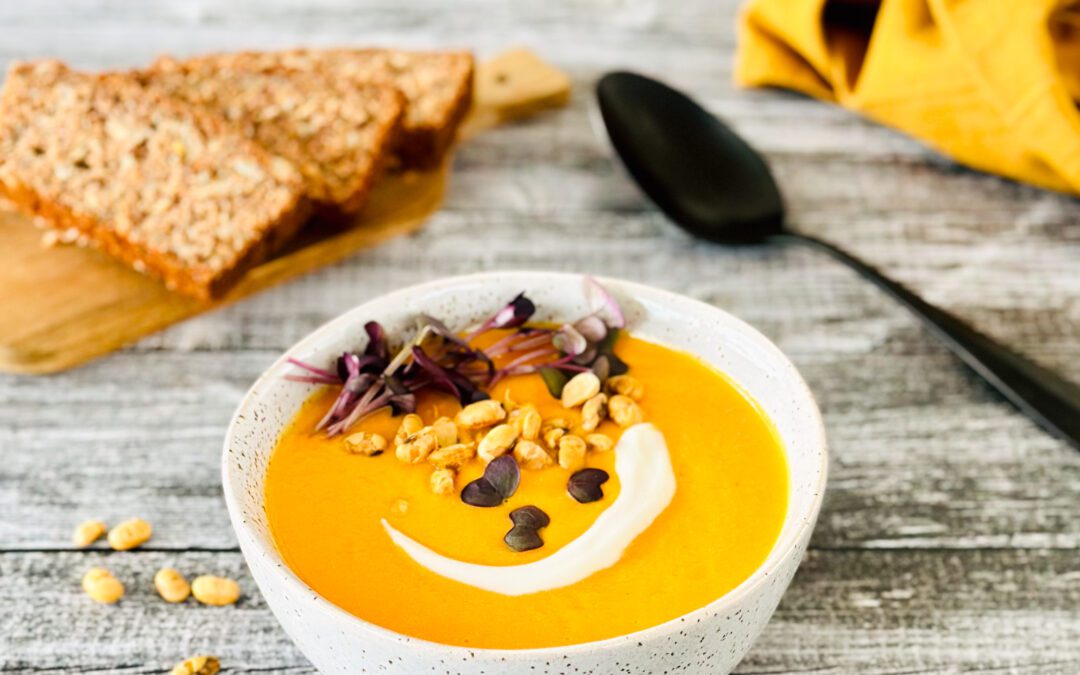 Kürbis Tofu Suppe