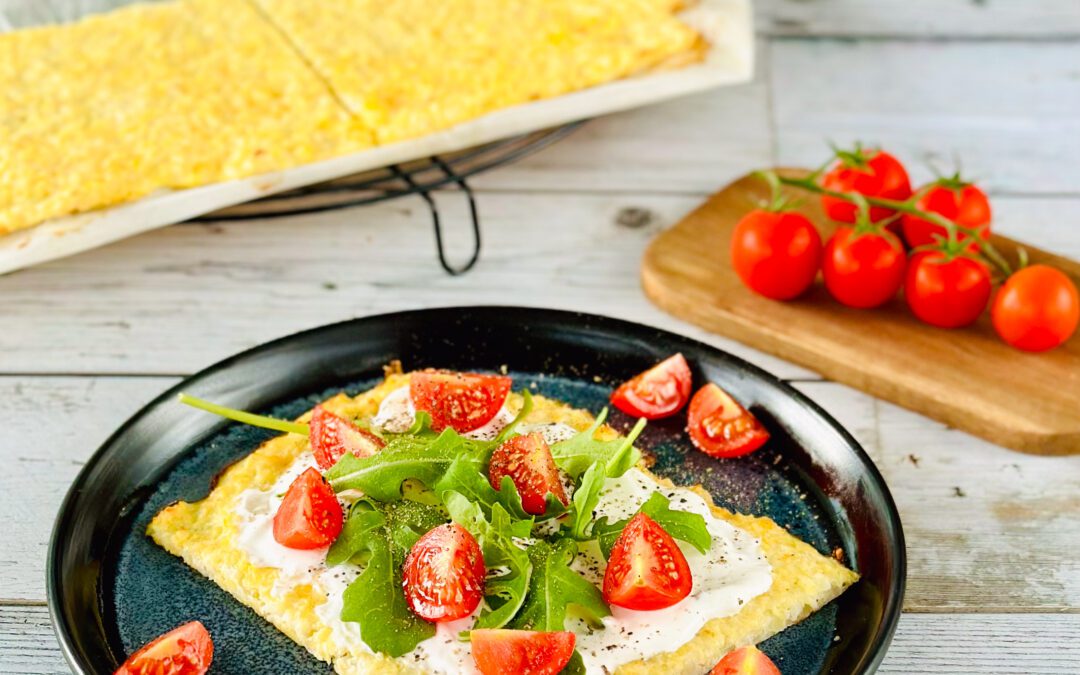 Blumenkohlpizza mit Ziegenkäse