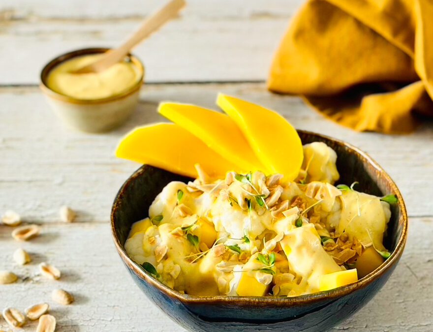 Blumenkohl Erdnuss Curry mit Mango