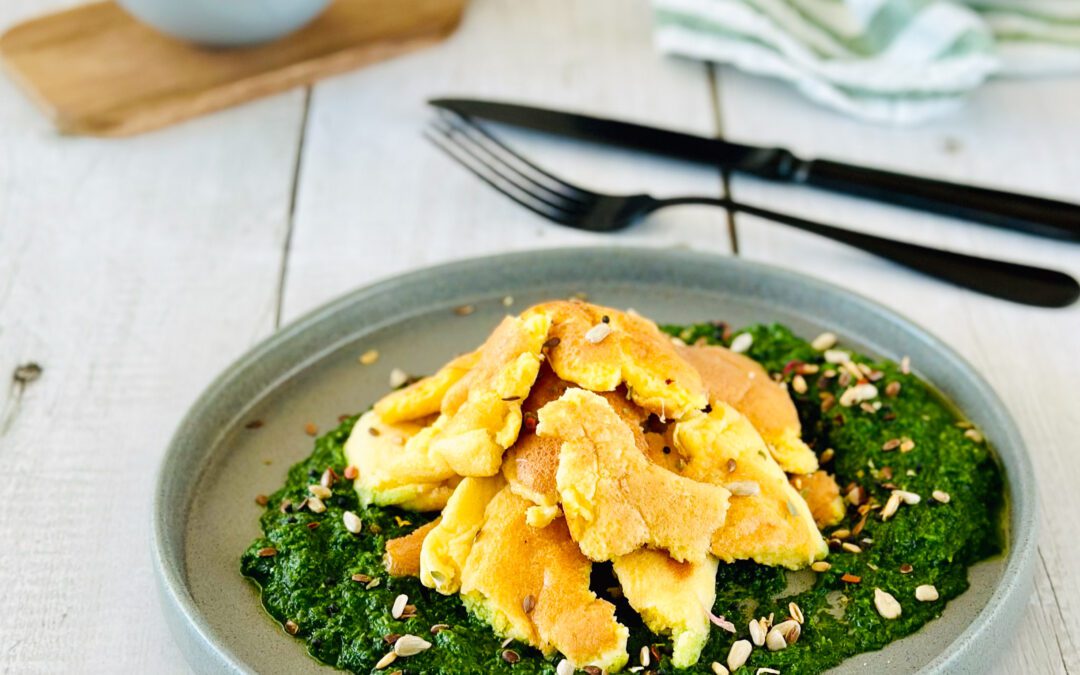 Herzhafter Kaiserschmarrn mit Spinat