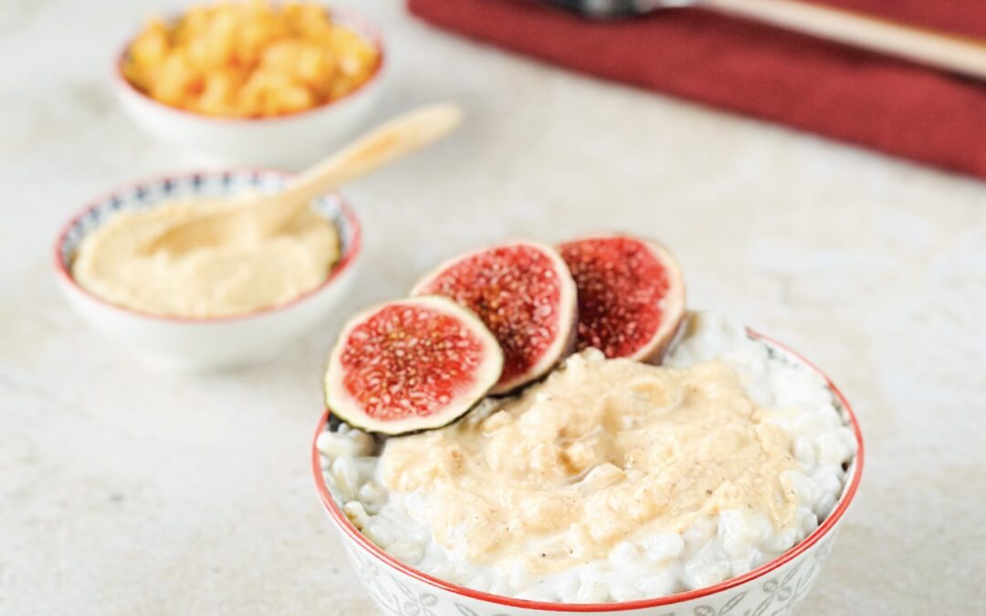Gerstenporridge mit Linsen Hummus