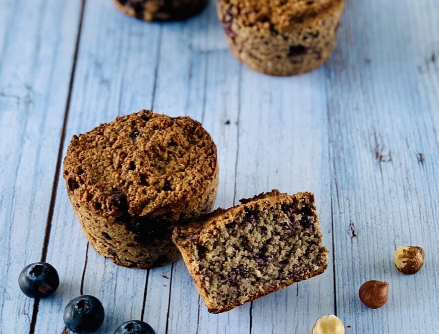Blaubeeren Haselnuss Muffins