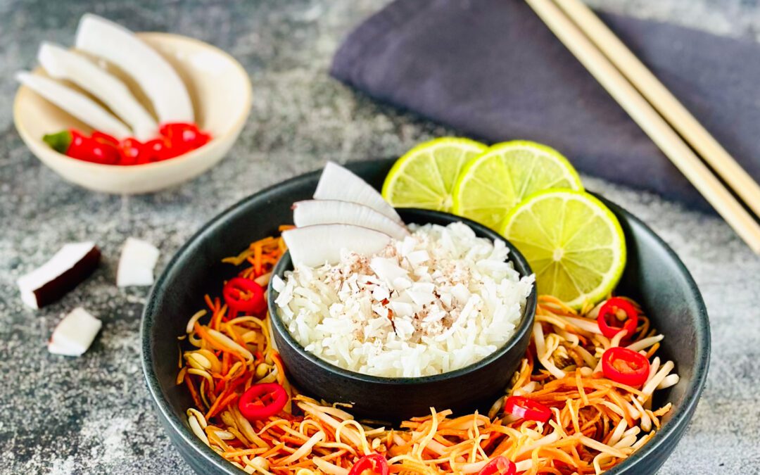 Scharfes Asia Gemüse mit Kokosreis