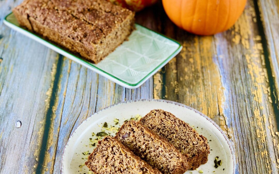 Kürbis Mandel Zimt Bananenbrot