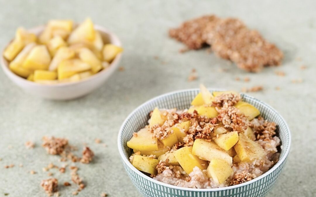 Knusper Apfel Buchweizen Porridge
