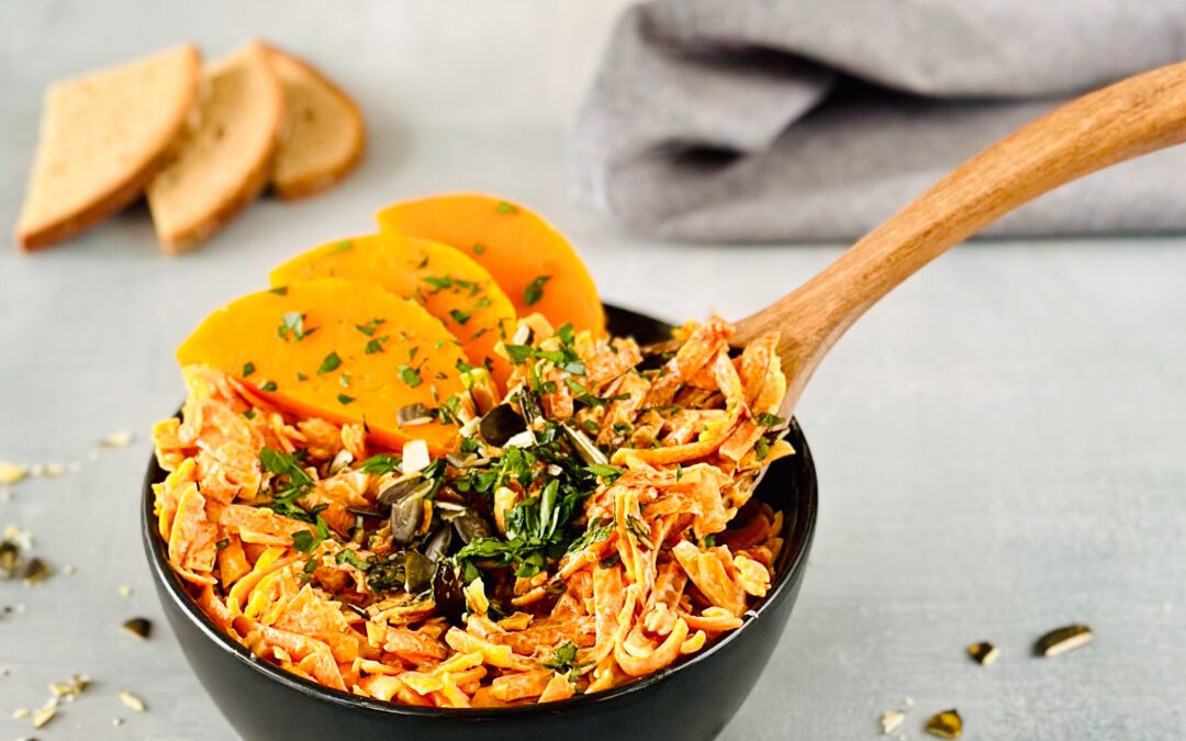 Kürbis Salat mit Kürbiskernöl Dressing