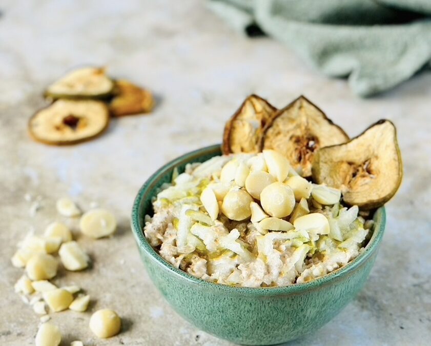 Birnen Tonka Macadamia Porridge