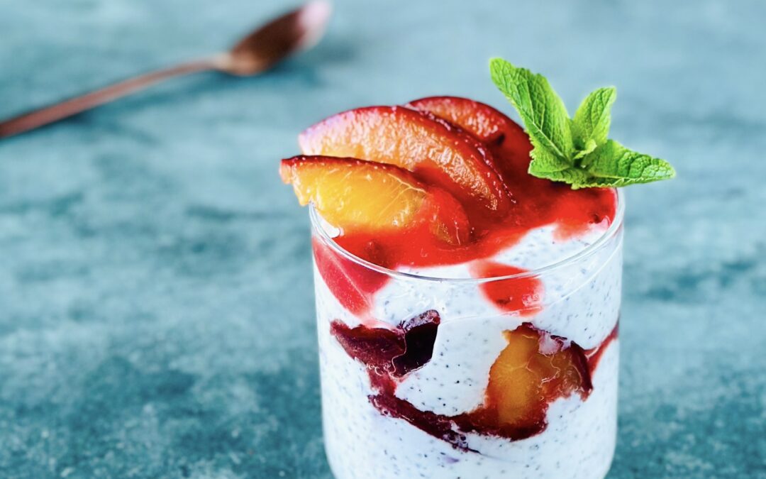 Mohncreme Pflaumen Trifle