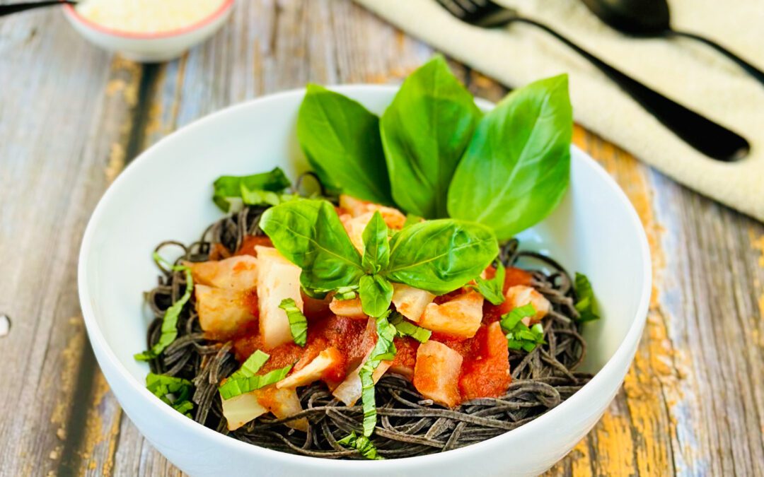 Fenchel Sugo mit Black Bean Spaghetti