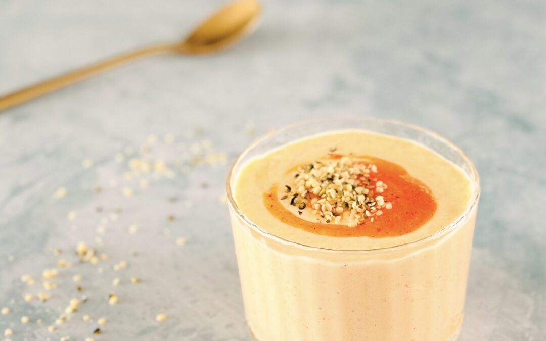 Kaki Creme mit Hanfsamen