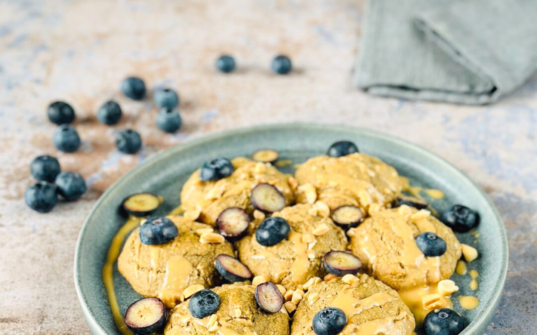 Ofengebackene Bananen Erdnuss Pancakes