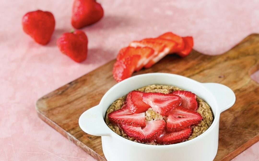 Fluffy Erdbeer Baked Oats