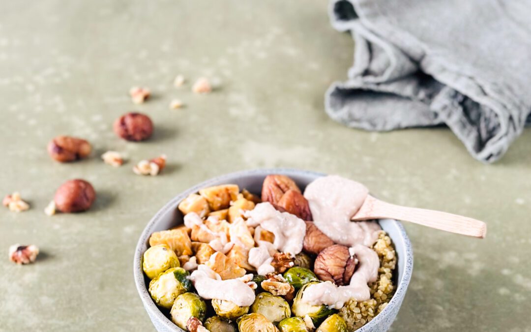 Quinoa-Winter-Bowl mit Tempeh
