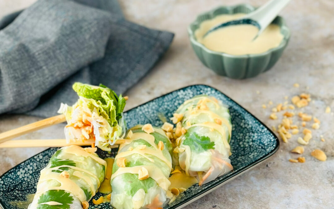 Sommerrollen mit Erdnusssauce