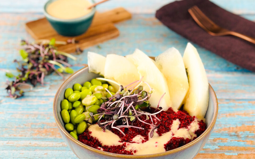 Melonen Rote Beete Hirse Bowl